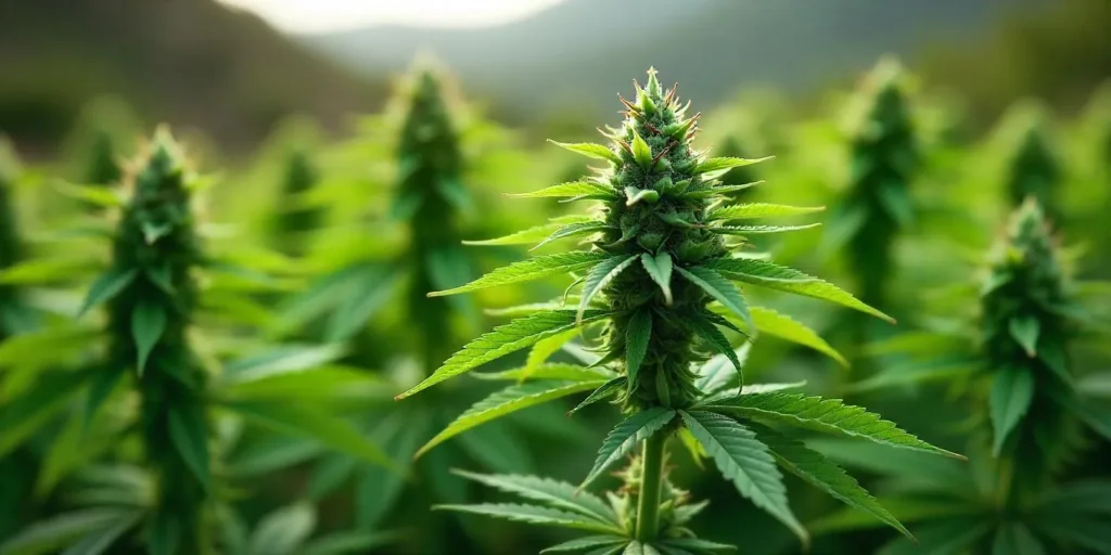 Cake Bomb Fast Version in outdoor fields for rapid flowering and potent results. This variety delivers heavy buds in less time with full sun exposure.