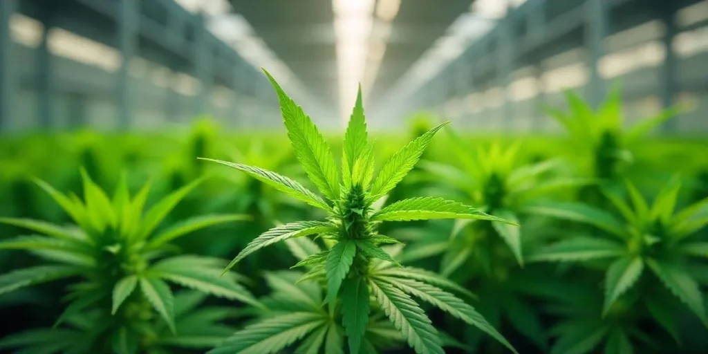 California Orange Regular plants growing in a high-tech greenhouse.