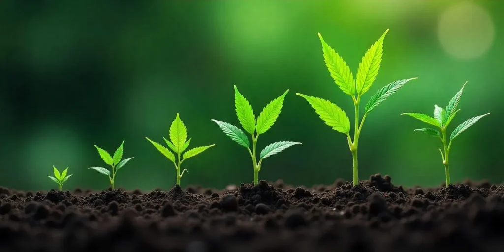 Candy Kush Fast Version seedlings showing early growth stages.