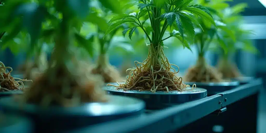 Do cannabis roots contain THC in hydroponic growing systems.