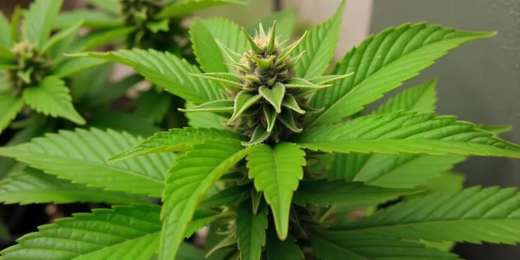 Grow Afghan Kush x Blueberry with broad leaves and dense bud.