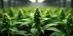 Grow Cake Bomb Regular cannabis plants under indoor lighting.