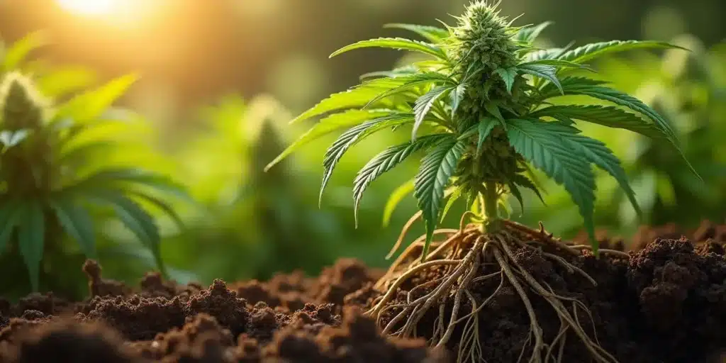 Does pruning cannabis encourage root growth for mature plants?