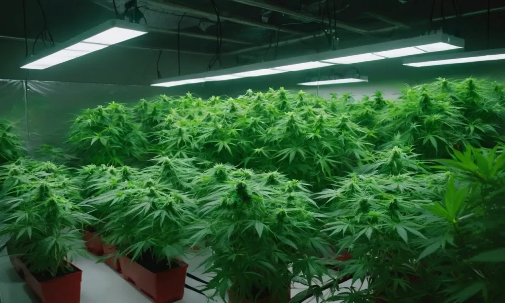 How to grow Cherry AK indoors with LED lighting for high THC content and dense bud production.