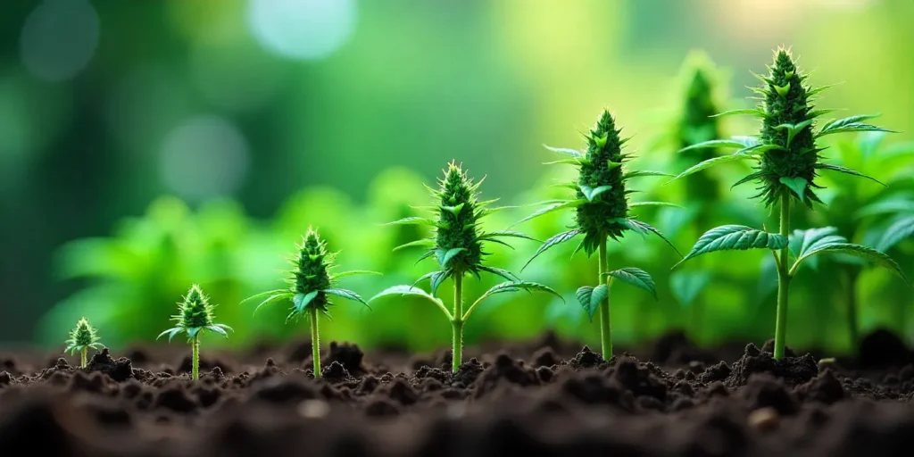 Grow CBD Mexican (1:1): From seedling to flowering stage outdoors.