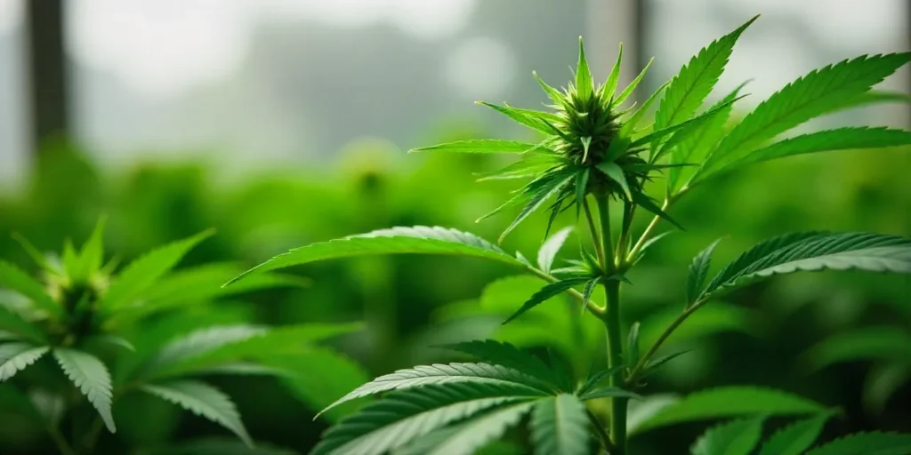 Early vegetative stage of grow CBD Wellness indoors.