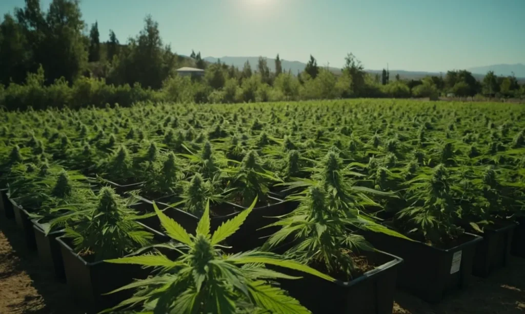Grow Cherry AK in outdoor cannabis fields with lush green plants.