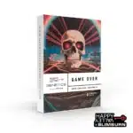 Game Over seed box with red skull, space lasers, and cosmic clouds.