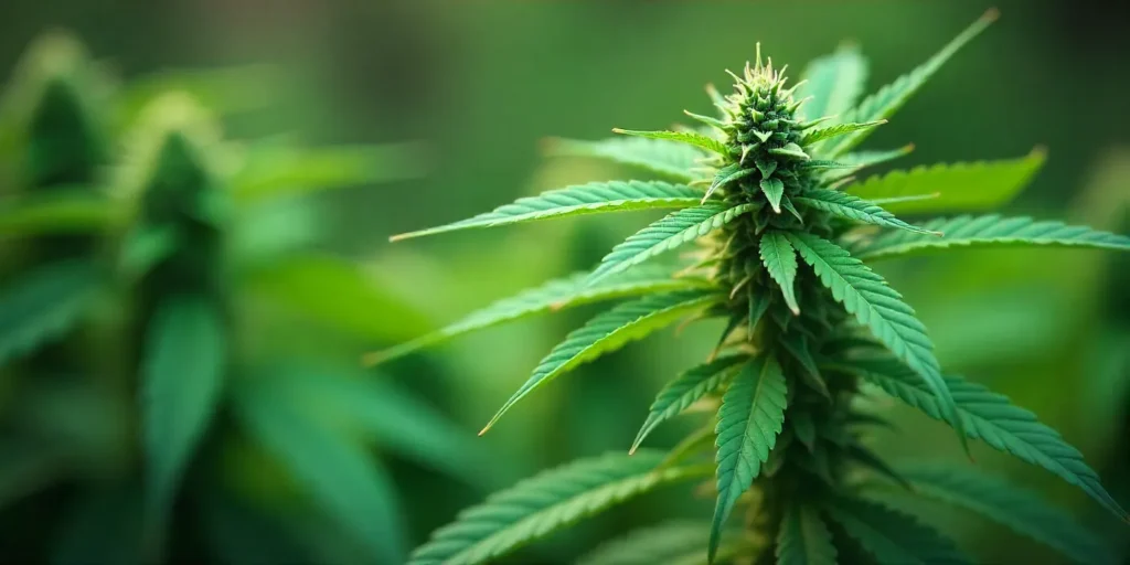 Grow CBD Strawberry (1:15): Mature CBD plant in green field.