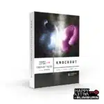 Knockout seed box with blue and pink boxing gloves colliding in smoky air.