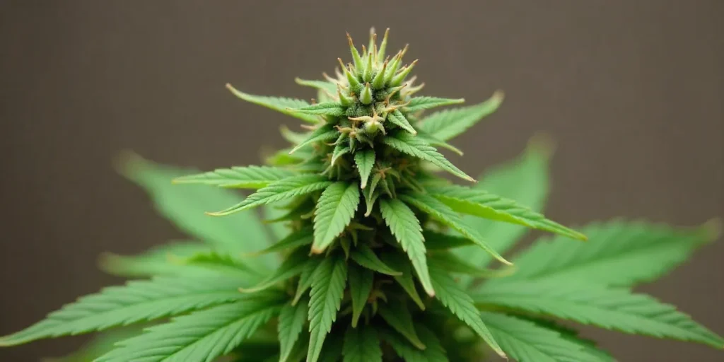 A Cement Shoe x Rainbow Regular cannabis bud during flowering.