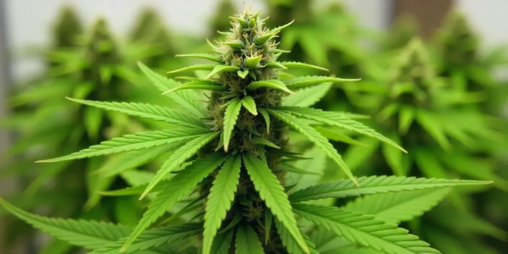 Cheese cannabis bud during indoor cultivation.