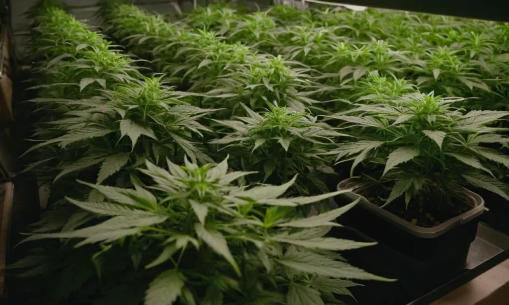 Grow Cinderella 99 x Taskenti in indoor vegetative stage.