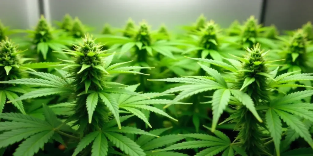 Grow Cement Shoe x Rainbow Regular in indoor setups, showcasing even canopy development and strong growth in the flowering phase.