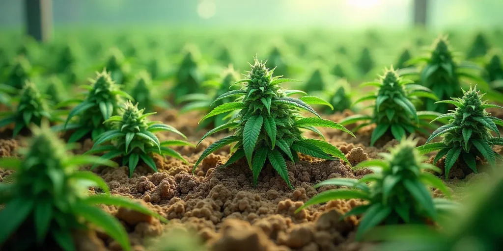 Young Cindy 99 Regular plants growing outdoors in fertile soil.