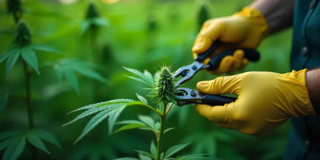 Precision harvesting of Colombian Jack in full bloom. Ideal for growers who want to maintain quality and terpene integrity in every cut.