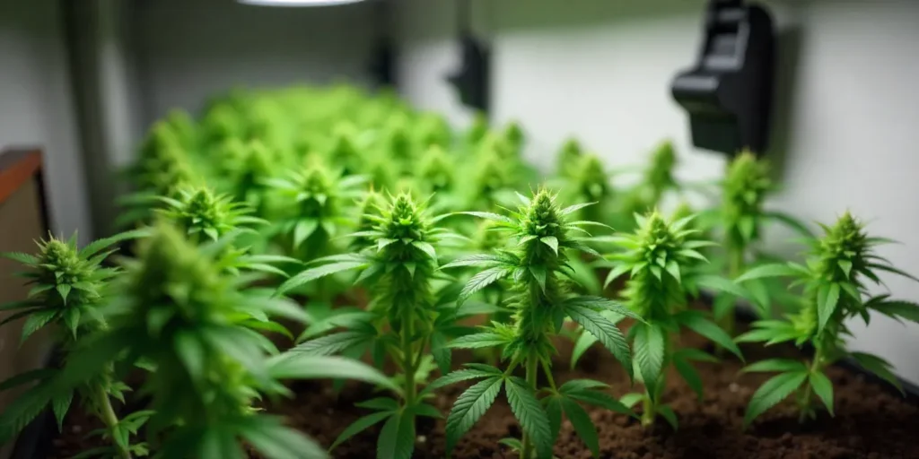 Grow Cinderella 99 x Amnesia Haze indoors with efficient LED lighting for dense buds, fast flowering, and maximum cannabinoid output.