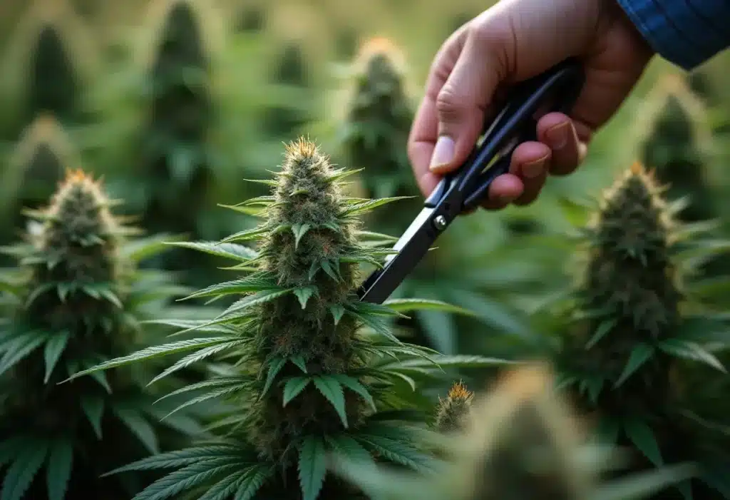 Critical Bilbo Auto cannabis plant ready for harvest. This autoflower strain is known for its dense buds, quick growth, and high resin production.