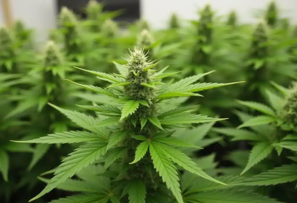 ritical Jack showcases compact buds covered in trichomes, offering a balance of uplifting effects and sweet, earthy flavors for experienced users.