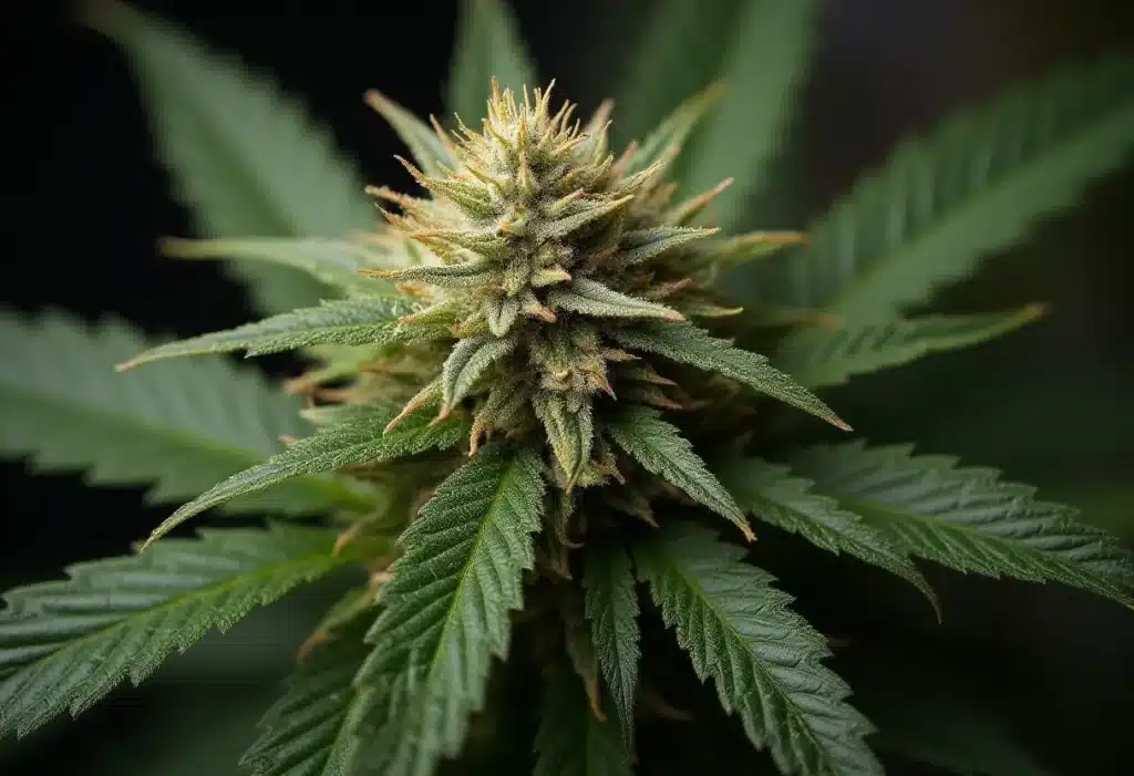 Critical x Green Crack showcases dense buds with visible trichomes, offering high yields, fast growth, and strong genetics ideal for indoor setups.