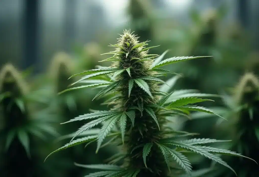 Dark Star Fast Version cannabis plant in advanced flowering stage.