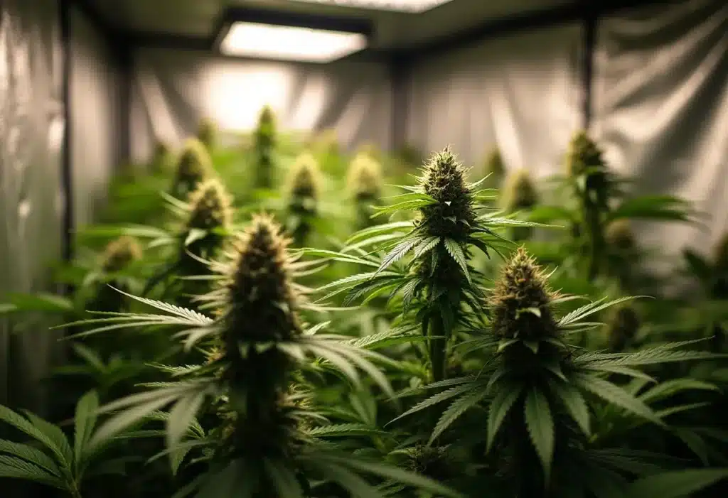 ritical x AK47 Auto grown indoors under optimized LED lighting. Known for its compact size, high THC, and resilience, ideal for efficient harvests.