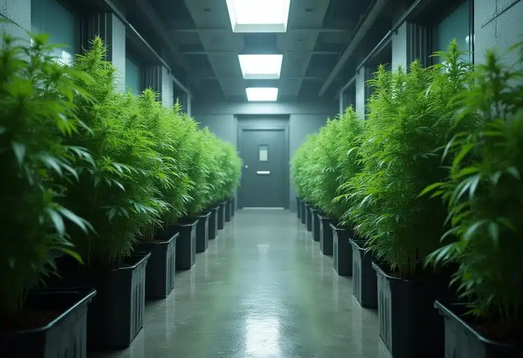 Rows of Critical x Green Crack growing indoors under controlled LED systems, delivering maximum efficiency, robust growth, and consistent harvests.