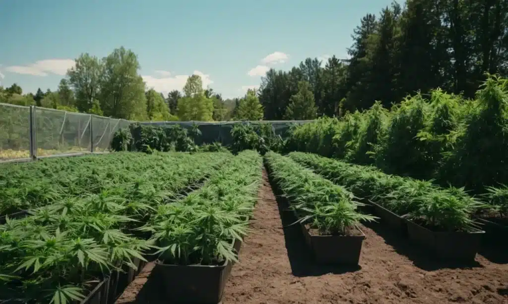 Outdoor grow Critical 2.0 Auto setup with full sun exposure for robust development. Ideal for fast harvests and discreet cultivation in warm climates.