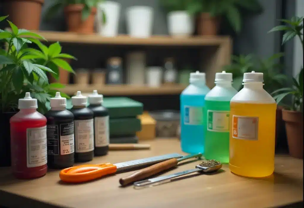 Essential nutrients and tools to boost the growth of Girl Scout Cookies x Somango Auto during indoor cultivation.