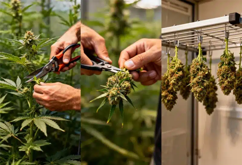 GG x Grapefruit Regular harvest: trimming and drying buds.