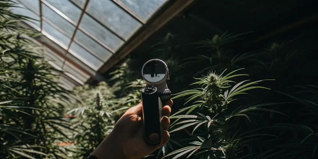 cannabis refractometer analysis under greenhouse light conditions